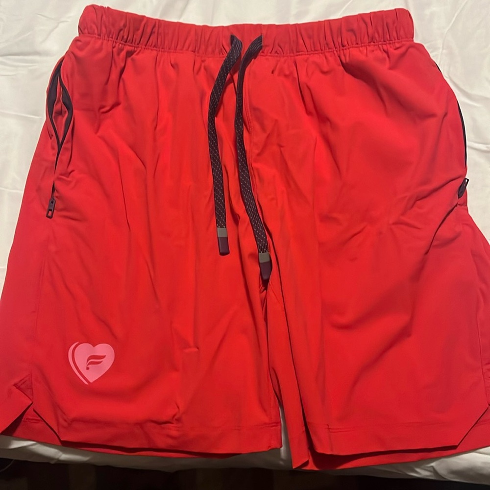 Red Fabletics shorts